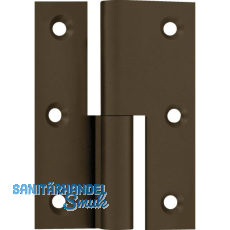 M�belband Kr�pfung B, Zylinderkopf rechts, 50x40 mm, Messing br�niert