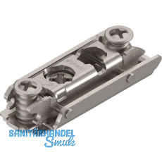 BLUM CLIP Exzenter Montageplatte gerade, Stahl, Systemschraube, Distanz 0 mm