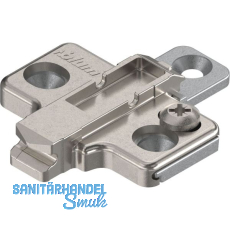 BLUM CLIP Kreuzmontageplatte, Zink, Schrauben, Distanz 0 mm