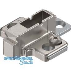 BLUM CLIP Kreuzmontageplatte, Zink, Schrauben, Distanz 9 mm