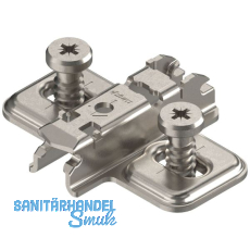 BLUM CLIP Kreuzmontageplatte Langloch, Stahl, Systemschrauben, Distanz 3 mm