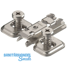 BLUM CLIP Kreuzmontageplatte Langloch, Stahl, Systemschrauben, Distanz 0 mm