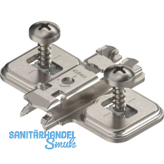 BLUM CLIP Kreuzmontageplatte Langloch, Stahl, Spanplattenschrauben, Distanz 0 mm