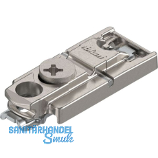 BLUM CLIP Exzenter Montageplatte gerade, Zink, Schrauben, Distanz 0 mm