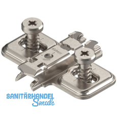 BLUM CLIP Kreuzmontageplatte Langloch, Stahl, Systemschrauben, Distanz 0 mm
