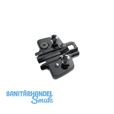 HETTICH Exzenter Kreuzmontageplatte, Systemschraube, Distanz 5 mm, schwarz