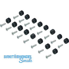 HETTICH TopLine L - D�nnt�r Set, Kunststoff schwarz / Stahl verzinkt