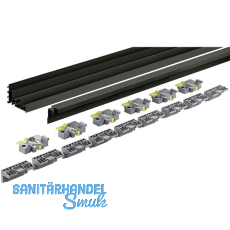 HETTICH TopLine XL Lauf- und F�hrungsschienenset 4000 mm,Aluminium schwarz elox.