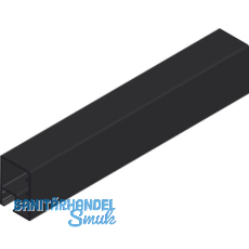 CINETTO Aluminium Glasrahmenprofil ANKOR-19, L 6100 mm schwarz eloxiert CINETTO Aluminium Glasrahmenprofil ANKOR-19, L 6100 mm schwarz eloxiert