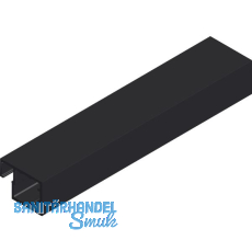 CINETTO Aluminium Glasrahmenprofil ANKOR-27, L 6100 mm, schwarz eloxiert CINETTO Aluminium Glasrahmenprofil ANKOR-27, L 6100 mm, schwarz eloxiert