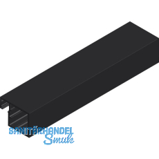 CINETTO Aluminium Glasrahmenprofil ANKOR-30, L 6100 mm, schwarz eloxiert CINETTO Aluminium Glasrahmenprofil ANKOR-30, L 6100 mm, schwarz eloxiert