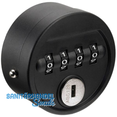 HETTICH Zahlenschloss 60 Fixcode, Zamak/Kunststoff schwarz