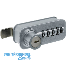 HETTICH Zahlenschloss mit Riegel - Fixcode, links, Stahl/KS verchromt matt HETTICH Zahlenschloss mit Riegel - Fixcode, links, Stahl/KS verchromt matt