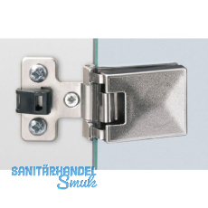 HETTICH Glastürscharnier ET 5150 Z, Glas bis 6,3 mm; 40x30 mm, Zink vern. matt HETTICH Glastürscharnier ET 5150 Z, Glas bis 6,3 mm; 40x30 mm, Zink vern. matt