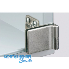 HETTICH Glastürscharnier ET 5160 Set, Glas bis 6,3 mm; 43x30 mm, Zink vern. matt HETTICH Glastürscharnier ET 5160 Set, Glas bis 6,3 mm; 43x30 mm, Zink vern. matt