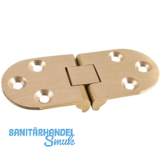 SISO Tischscharnier, 30x72 mm, �W 180�, Messing geschliffen