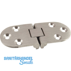 SISO Tischscharnier, 30x72 mm, �W 180�, Messing Edelstahl Effekt