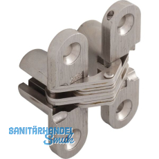N.V.TOOLS LIMITED Soss Einlass-Scharnier 60x13 mm �W 180�, Zamak vernickelt
