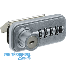 HETTICH Zahlenschloss f�r Schiebet�r - Fixcode, links, Stahl/KS verchromt matt