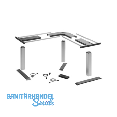 HETTICH LegaDrive Tischgestell-Set 90� Winkel silber graphit