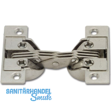 Gehrungsscharnier mit Gehrungsschnitt 45�, �W 135�, Zamak/Stahl vernickelt