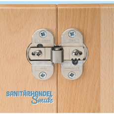 PRÄMETA Falttürscharnier 2002N 180°, Zamak vernickelt PRÄMETA Falttürscharnier 2002N 180°, Zamak vernickelt