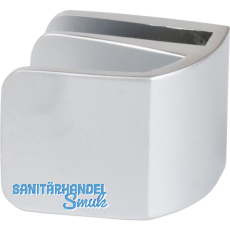 SISO Glast�rgriff Square, Glas 4-6 mm; 32,5x26 mm, Zink verchromt matt