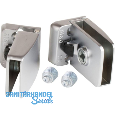 SISO Glast�rscharnier Square Set, Glas 4-6 mm; 43x30 mm, Zink verchromt matt