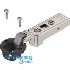 BLUM CLIP top Glast�rscharnier 94�, 9,5mm gekr�pft mit Feder, Schrauben