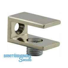 FONSEGRIVE Glastablar-Klemmträger Perugia, Glas 6-10 mm, Zamak Edelstahl Effekt FONSEGRIVE Glastablar-Klemmträger Perugia, Glas 6-10 mm, Zamak Edelstahl Effekt