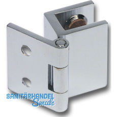 FONSEGRIVE Glastürscharnier H25/R5, Glas 4-6 mm; 19x25mm, Messing verchromt matt FONSEGRIVE Glastürscharnier H25/R5, Glas 4-6 mm; 19x25mm, Messing verchromt matt