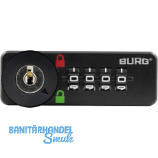 BURG Zahlenschloss sPinLock510 DIN-rechts ohne Riegel, schwarz BURG Zahlenschloss sPinLock510 DIN-rechts ohne Riegel, schwarz