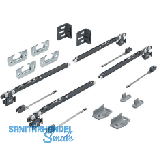 HETTICH SysLine S Schiebet�rbeschlag 2-fl�gelig 15 kg �ffnung- Schlie�d�mpfung