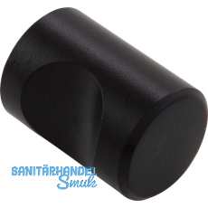 Knopf Alasco � 15 mm, Tiefe 22 mm, Aluminium schwarz matt