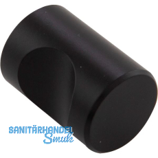 Knopf Alasco � 18 mm, Tiefe 24 mm, Aluminium schwarz matt