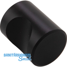 Knopf Alasco ø 20 mm, Tiefe 24 mm, Aluminium schwarz matt Knopf Alasco ø 20 mm, Tiefe 24 mm, Aluminium schwarz matt