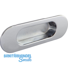 Muschelgriff Zalya Breite 151 mm, Einlassma� 102 x 25 mm, ZN verchromt poliert