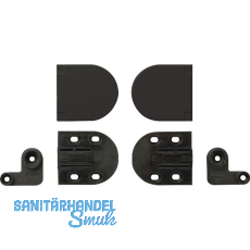 LAMP� Deckelscharnier HG-JHM16-34 klein; Aluminium/Kunststoff schwarz