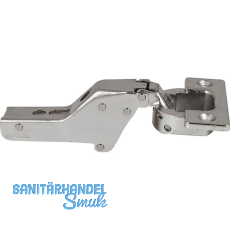 LAMP� Schwerlast M�bel Scharnier 95�, Innenanschlag, mit Feder, vernickelt