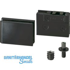 LAMP®Glastürscharnier GS-GH5, Glas 5-6 mm; 48x33 mm, Zamak schwarz LAMP®Glastürscharnier GS-GH5, Glas 5-6 mm; 48x33 mm, Zamak schwarz
