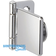 LAMP�Glast�rscharnier GH34-0CR-K, Glas 4-6 mm; 36x38 mm, Stahl verchromt eckig