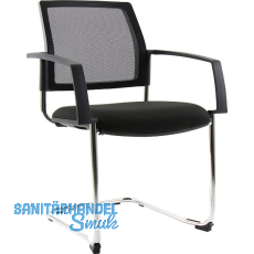 TOPSTAR Besucherstuhl BtoB 20 Netz Armlehne chrom/schwarz TOPSTAR Besucherstuhl BtoB 20 Netz Armlehne chrom/schwarz