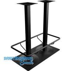 Plattenstehtischgestell mit Fußstütze Bayreuth 2 - schwarz beschichtet Plattenstehtischgestell mit Fußstütze Bayreuth 2 - schwarz beschichtet