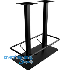 Plattenstehtischgestell mit Fu�st�tze Coburg 2 - schwarz beschichtet