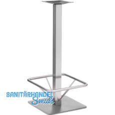 Plattenstehtischgestell mit Fu�st�tze Coburg 1 - Edelstahl geb�rstet