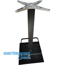 Plattenstehtischgestell mit Fu�st�tze Salzach1-Bar schwarz beschichtet