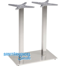 Plattenstehtischgestell Salzach-2-Bar Edelstahl satiniert