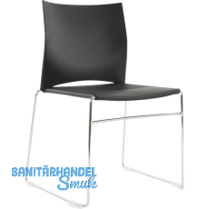 TOPSTAR Besucherstuhl W-Chair schwarz/chrom