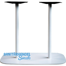 Plattentischgestell Slim, H�he 870, Bodenplatte 985x485, Stahl wei� RAL 9010