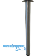 Tischfu� � 60 mm, L�nge 710 mm, Stahl Edelstahl Effekt